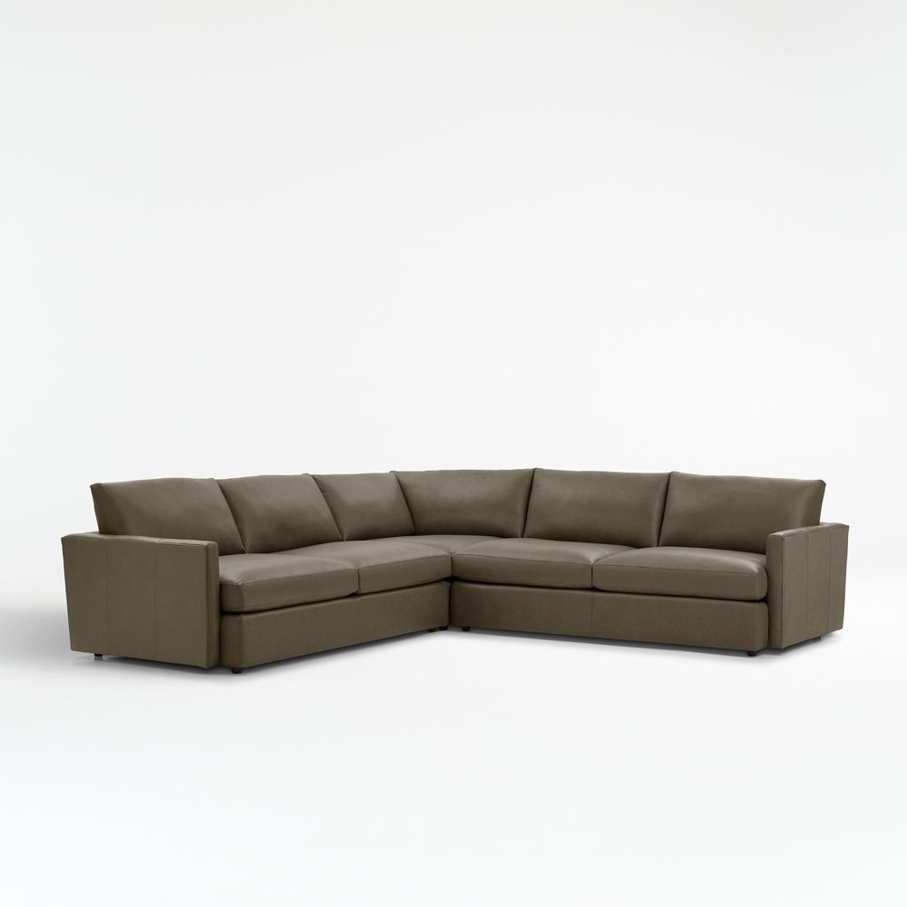 Lounge 3-Piece L-Shaped Leather Sectional Sofa