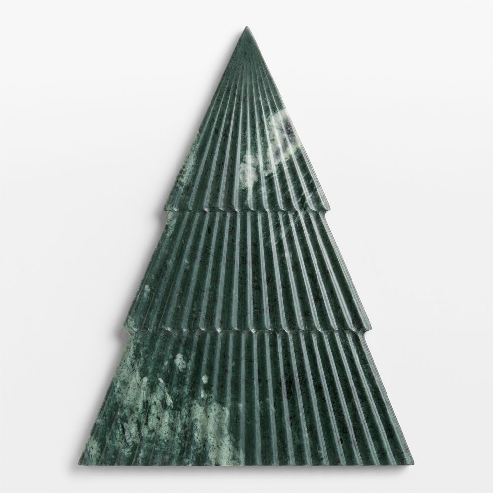 Fluted Tree Green Marble Serve Board