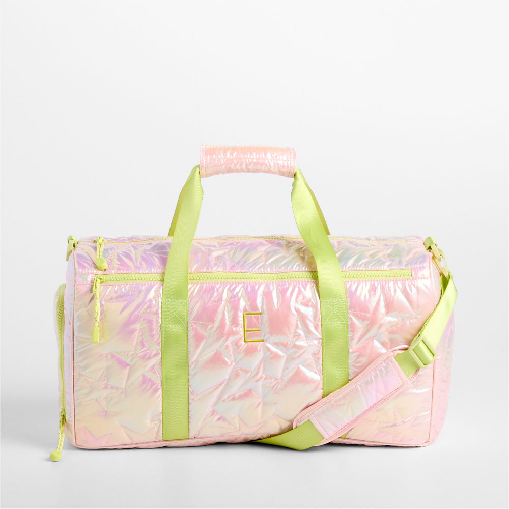 Pink Metallic Star Kids Duffel Bag