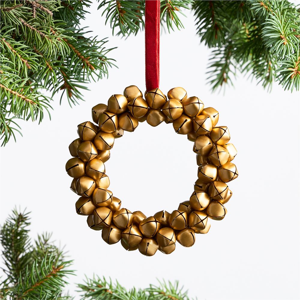 Brass Bell Wreath Christmas Tree Ornament