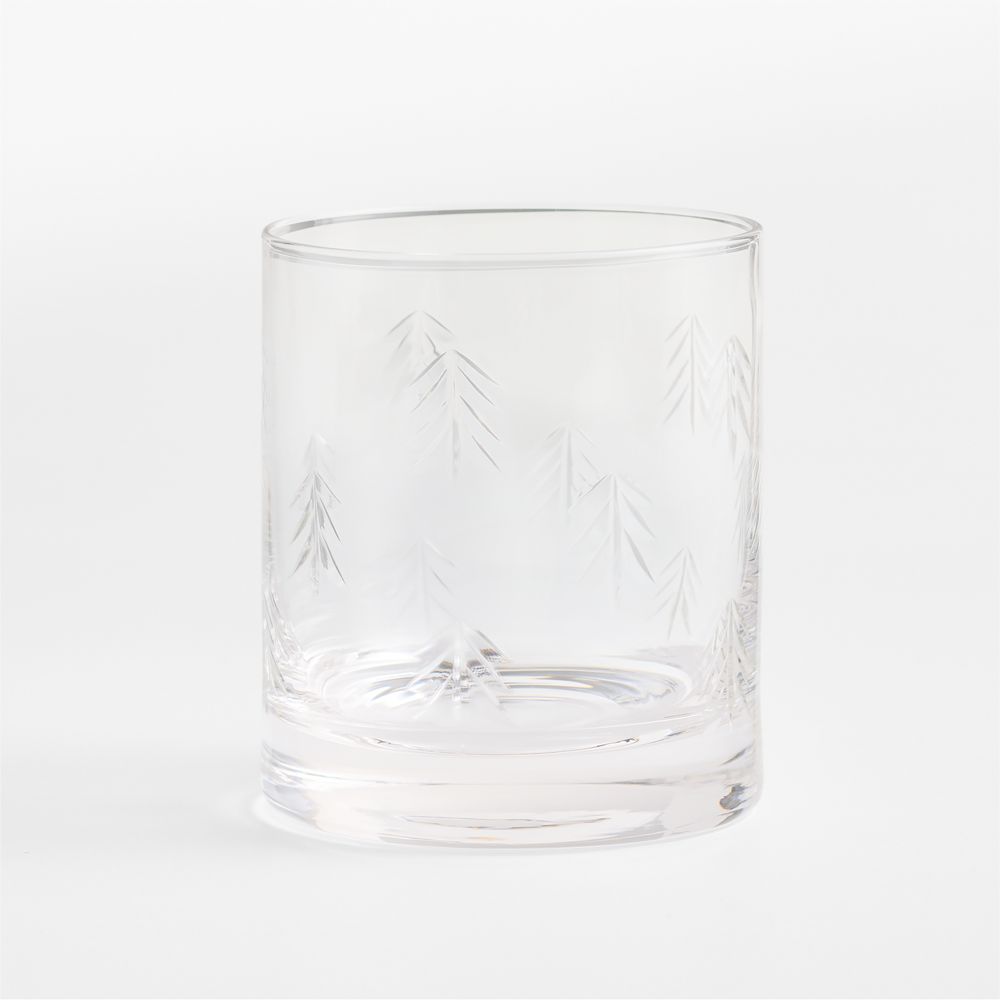 Etched Tree 11-oz. Double Old Fashioned Glass