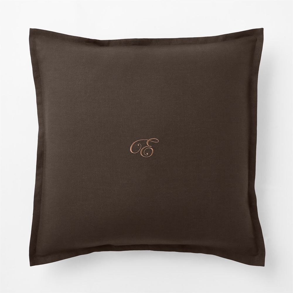 Aire Natural European Linen Deep Brown Bed Pillow Sham