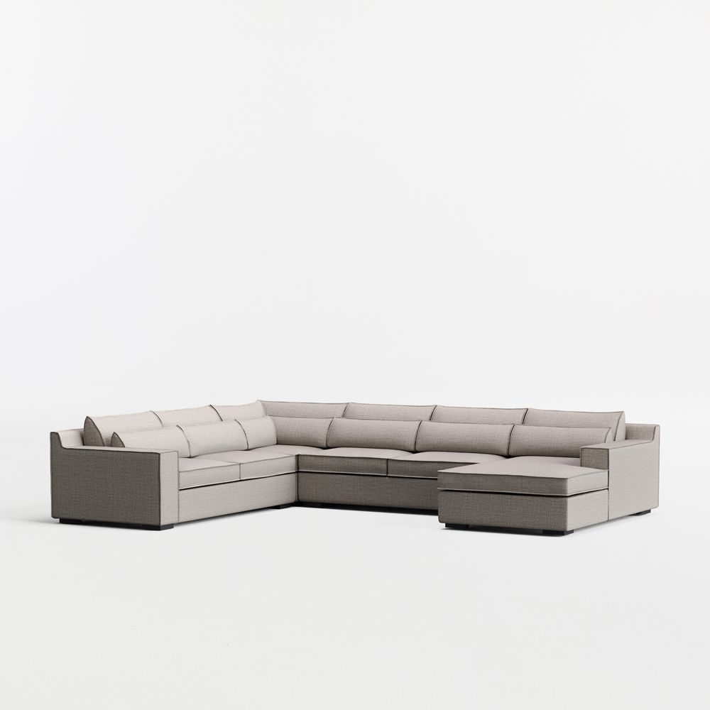 Soho 4-Piece L-Shaped Sectional Sofa with Chaise Lounge