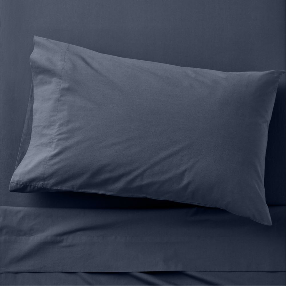Cozy Cloud Deep Indigo Organic Washed Cotton Kids Sheet Set