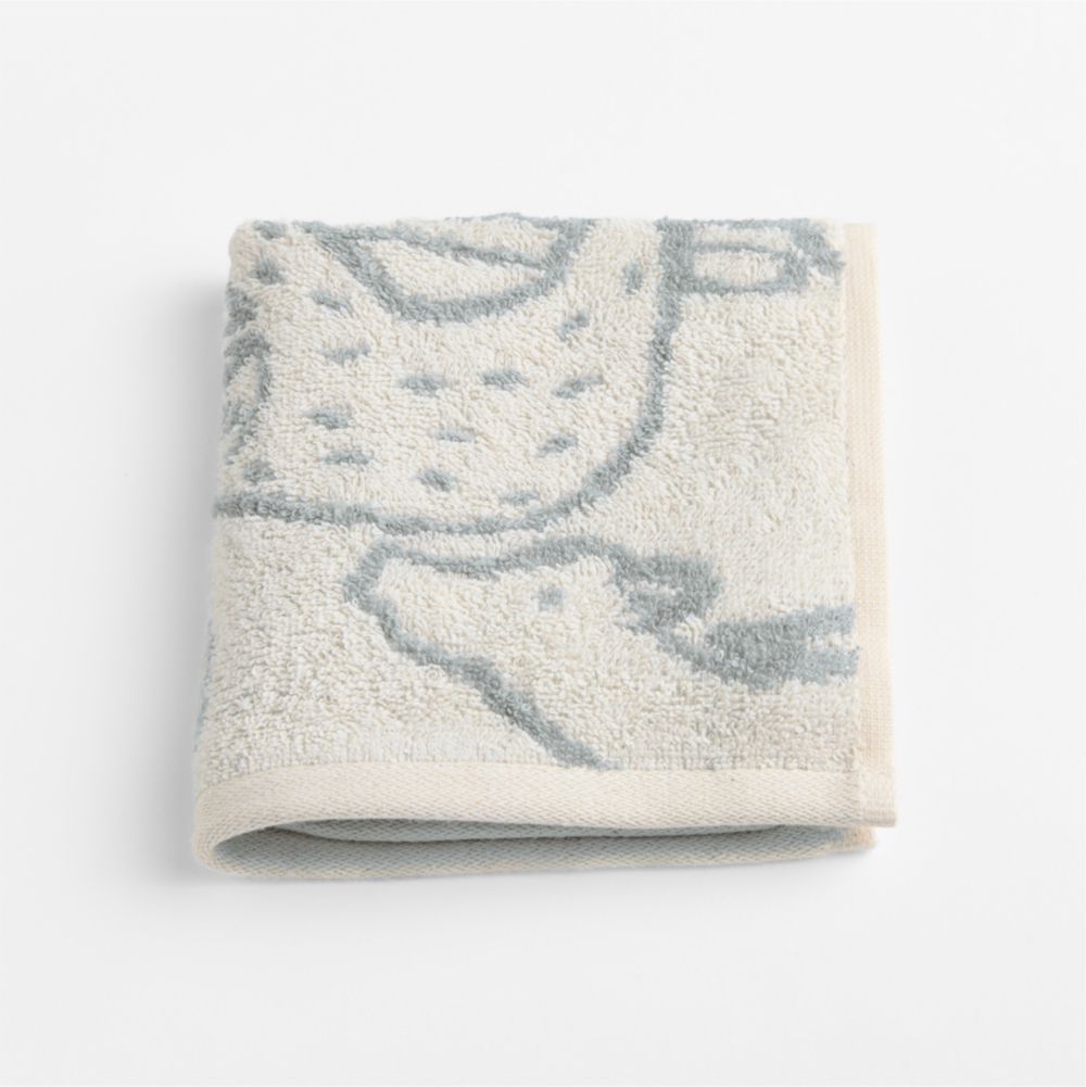 Explorer Mist Blue 100% Organic Cotton Kids Washcloth