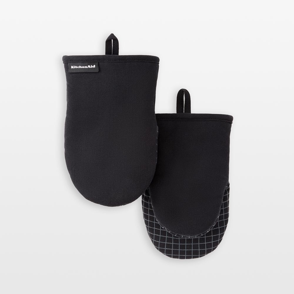 KitchenAid Gourmet Series Black Gridlines 2-Pack Mini Mitt Set