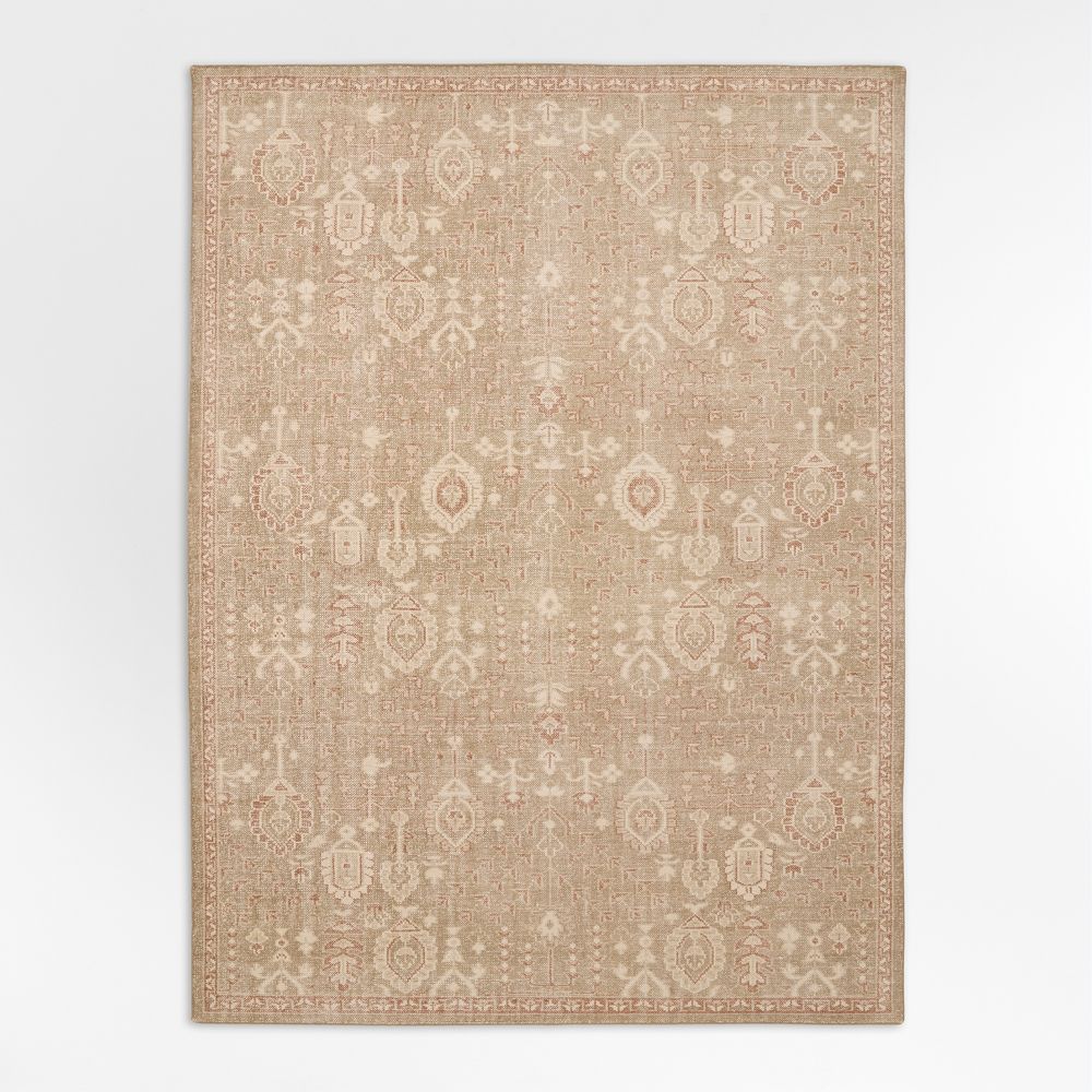 Combe Wool Traditional Handknotted Garden Beige