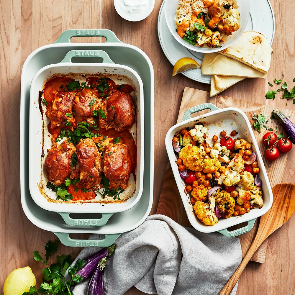 Alternative view of Staub 3-Piece Eucalyptus Green Ceramic Baking Dish Set
