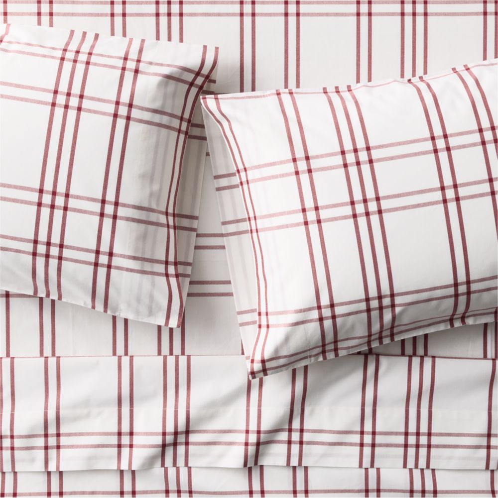 Stax Luminous Red 100% Organic Cotton Kids Sheet Set