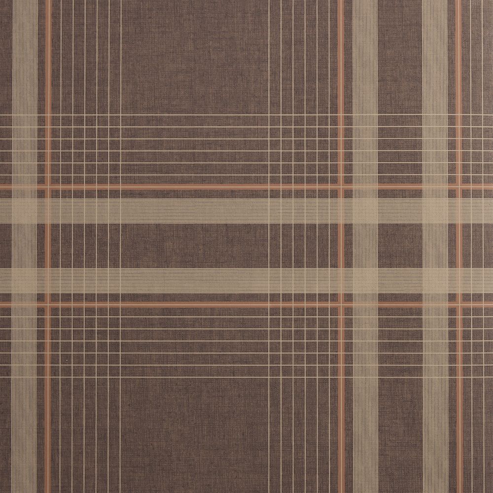 Cotswold Deep Brown Plaid Wallpaper