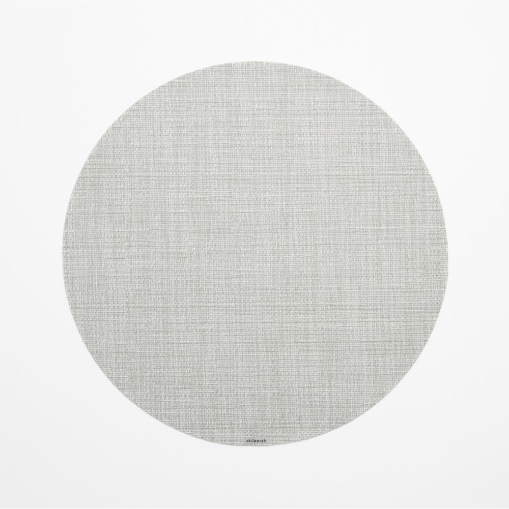 Chilewich Crepe Round White Vinyl Placemat