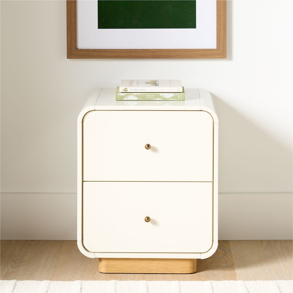 Volley 16" Ivory Lacquer Kids Nightstand by Venus Williams