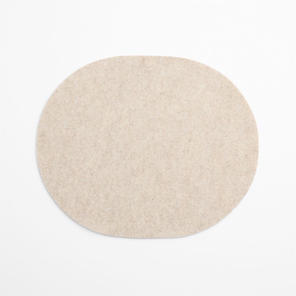 Oval Oatmeal Felt Placemat