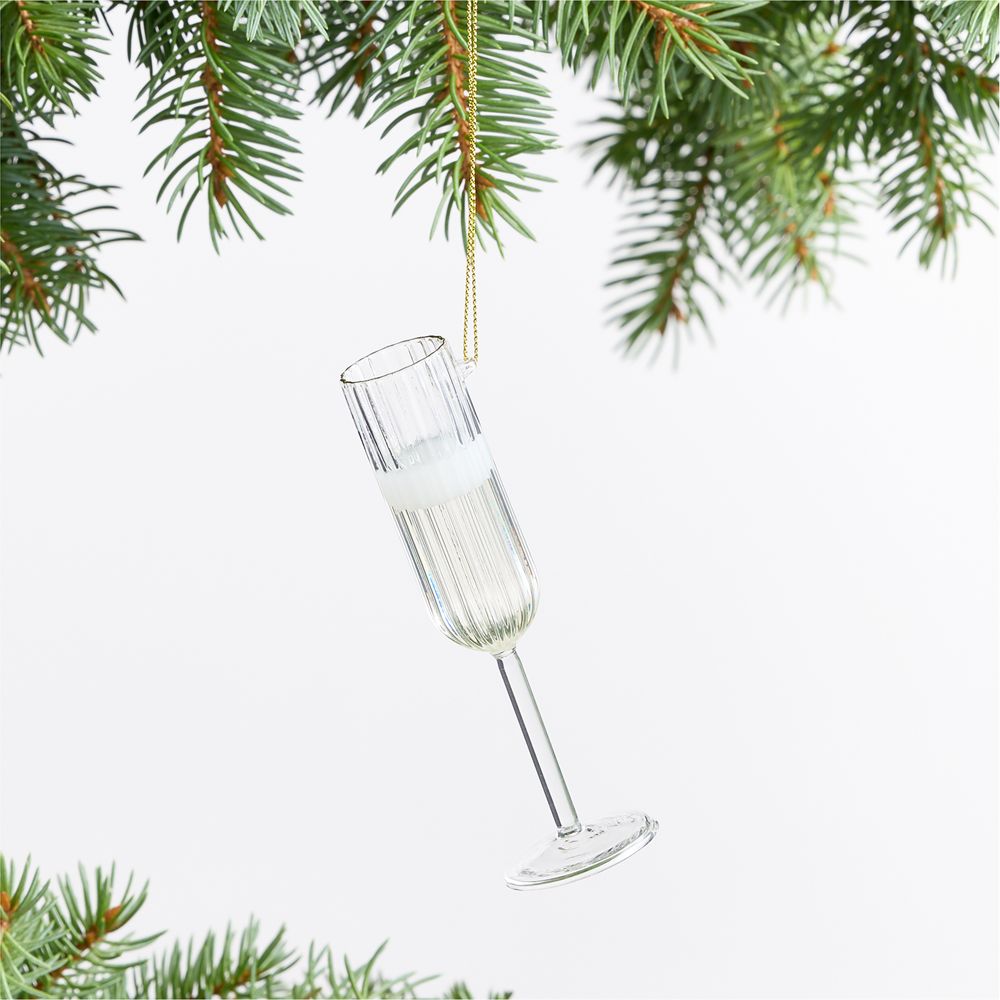 Champagne Glass Christmas Tree Ornament
