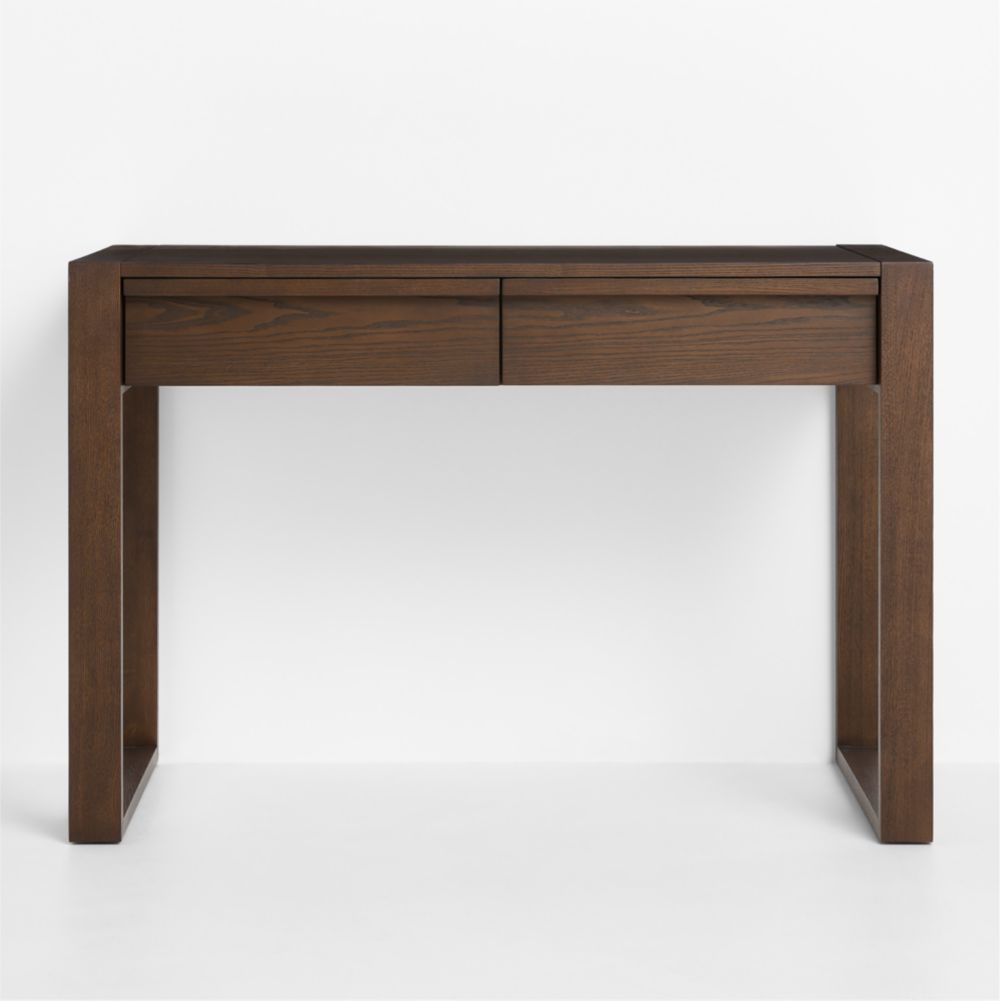 Gemini 45" Deep Brown Ash Wood Kids Desk