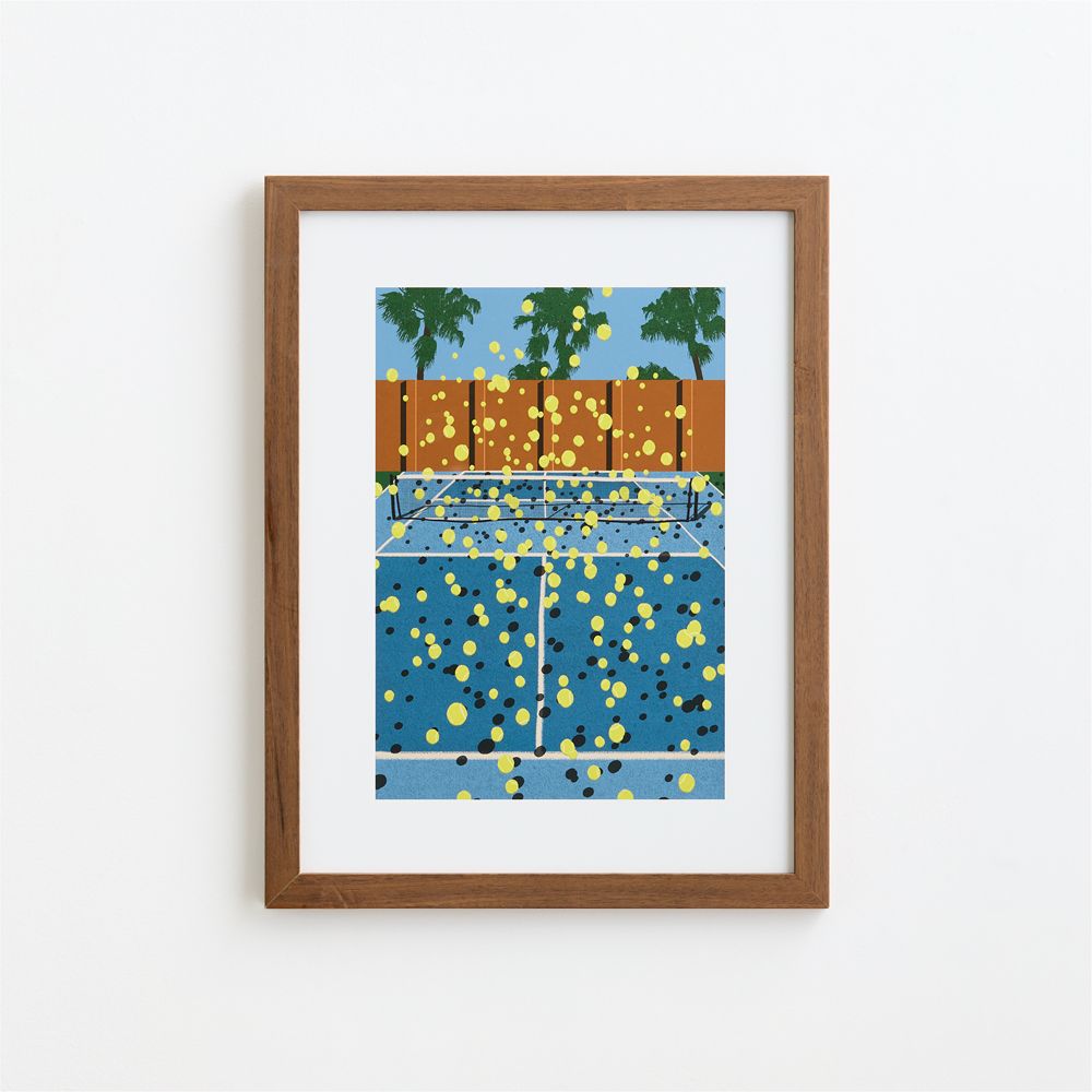 Match Point Mayhem Walnut Framed Wall Art Print by Venus Williams