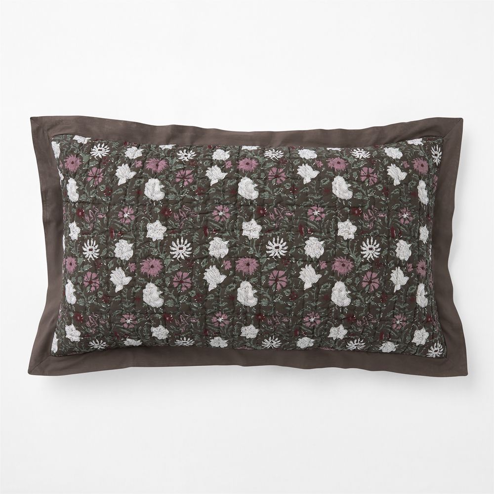 Celeste Organic Cotton Moody Flora Bed Pillow Sham