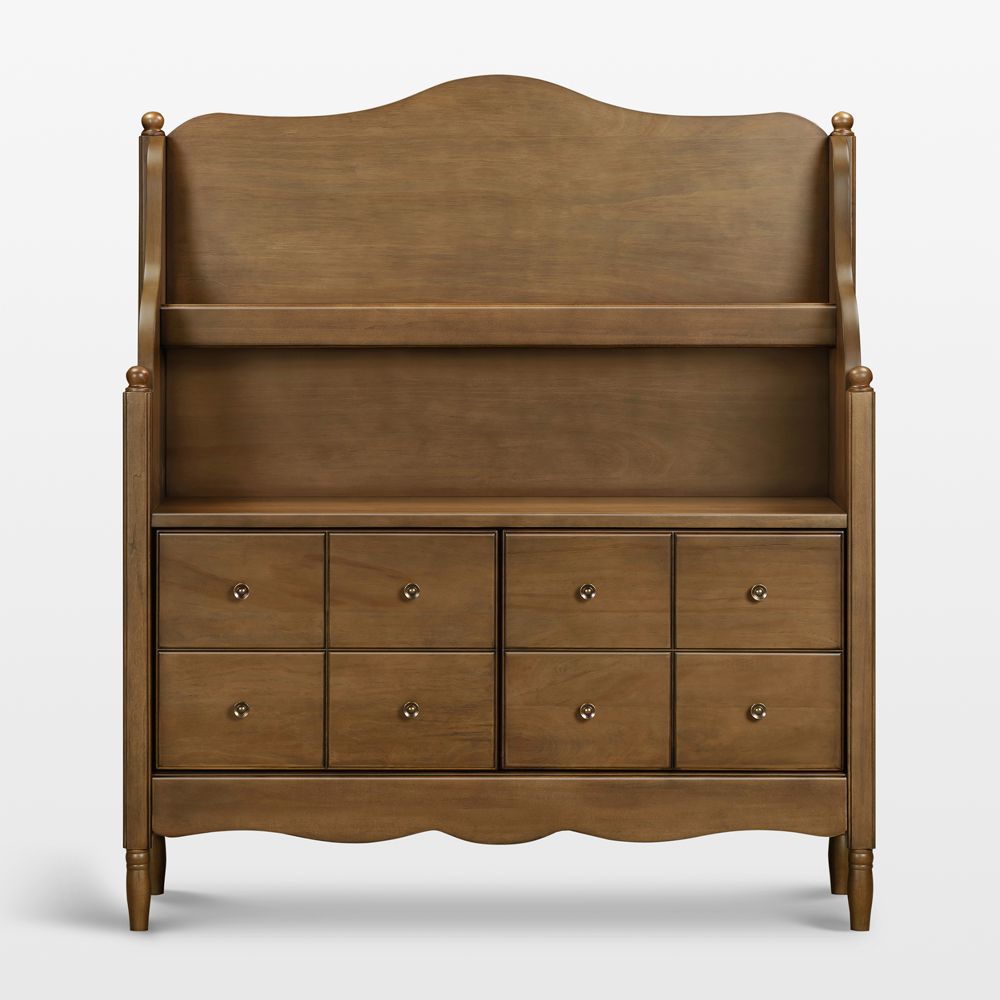 Namesake Liberty Natural Walnut Wood 2-Drawer Library Hutch