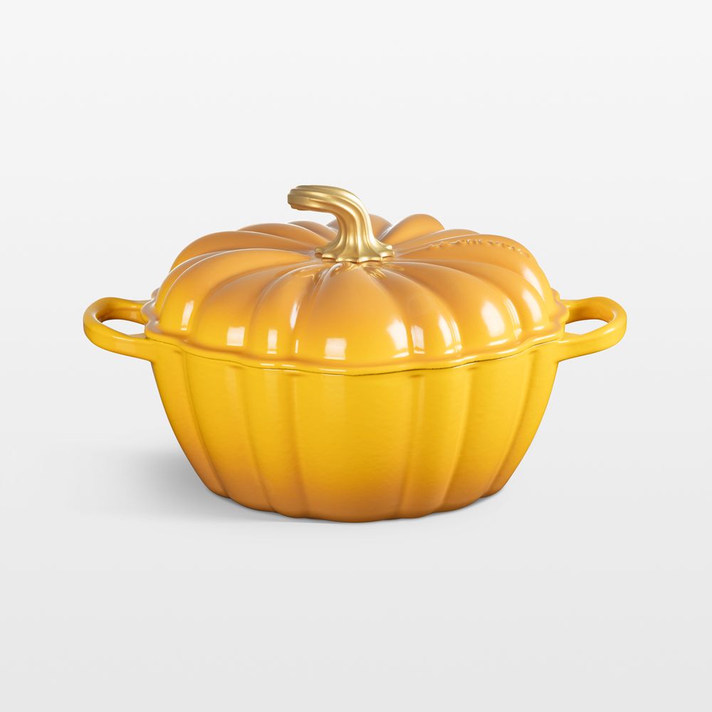 Le Creuset Signature 4-Qt. Nectar Enameled Cast Iron Pumpkin Cocotte