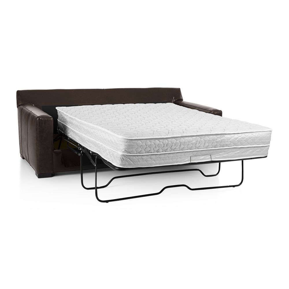 Axis 88" Leather Right-Arm Storage Chaise Lounge Queen Sleeper Sectional Sofa- Image 2