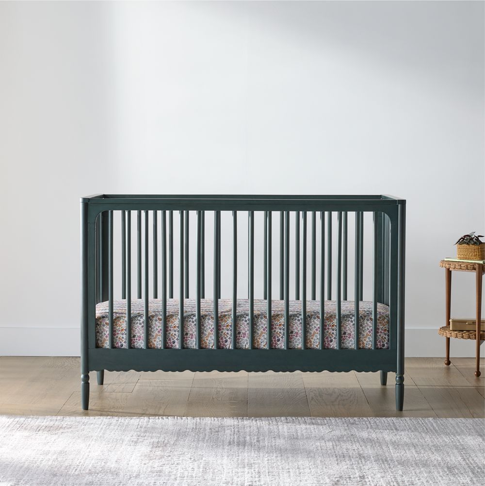 Beatrix Dyed Balsam Green Wood Convertible Crib