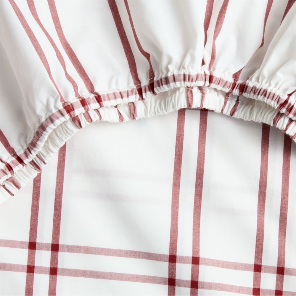 Stax Luminous Red 100% Organic Cotton Baby Crib Fitted Sheet