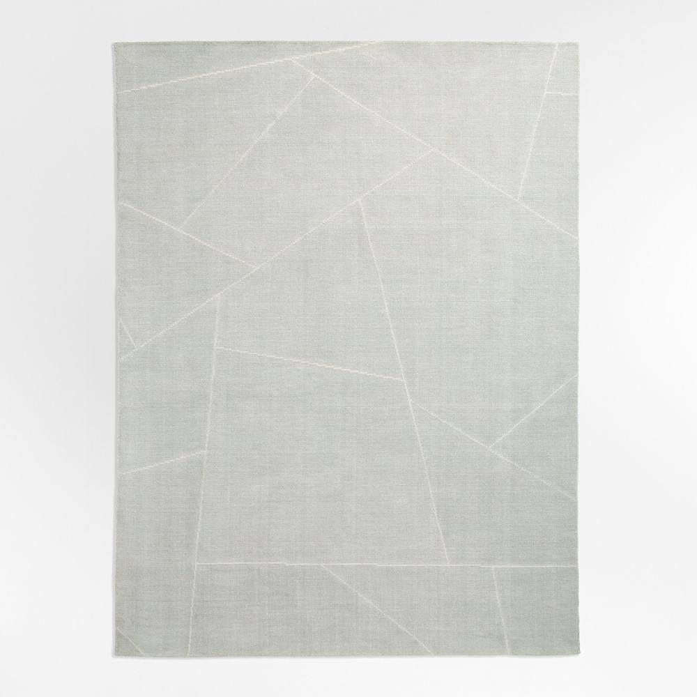 Teramo Performance Handwoven Abstract Light Blue Rug