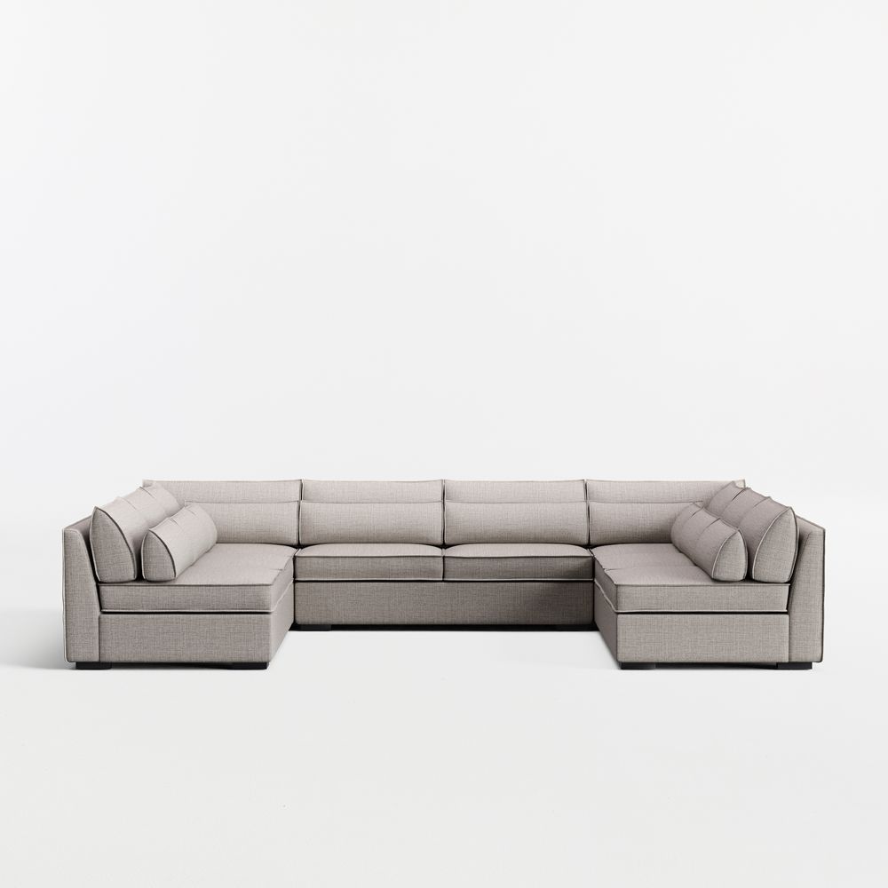 Soho 5-Piece U-Shaped Armless Sectional Sofa