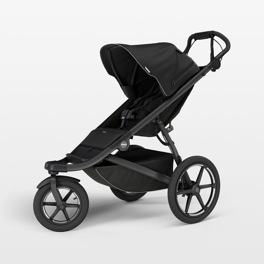 Thule Urban Glide 3 Black All Terrain Newborn Stroller and Newborn Inlay Bundle