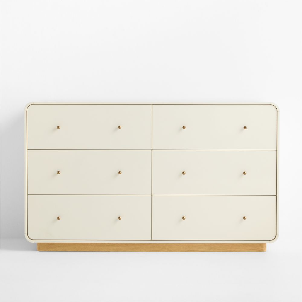 Volley 54" Ivory Lacquer Kids Dresser by Venus Williams
