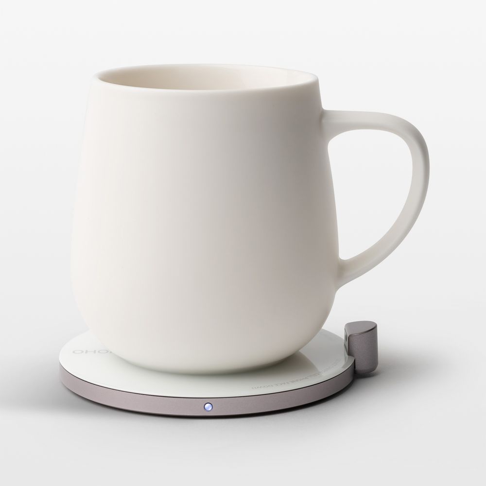 Ohom Ui Jasmine White Heated Coffee Mug