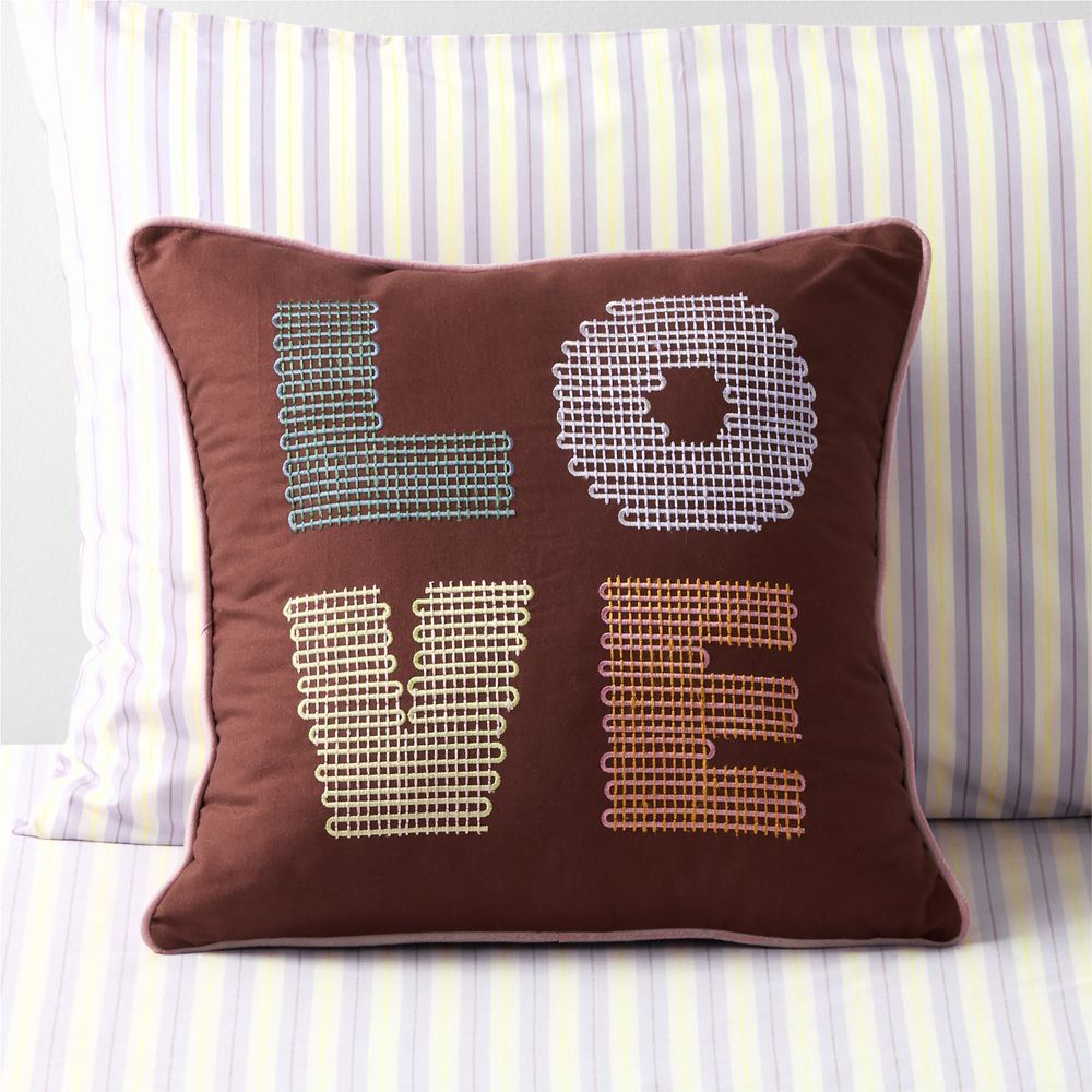 Love Embroidered Kids Throw Pillow by Venus Williams