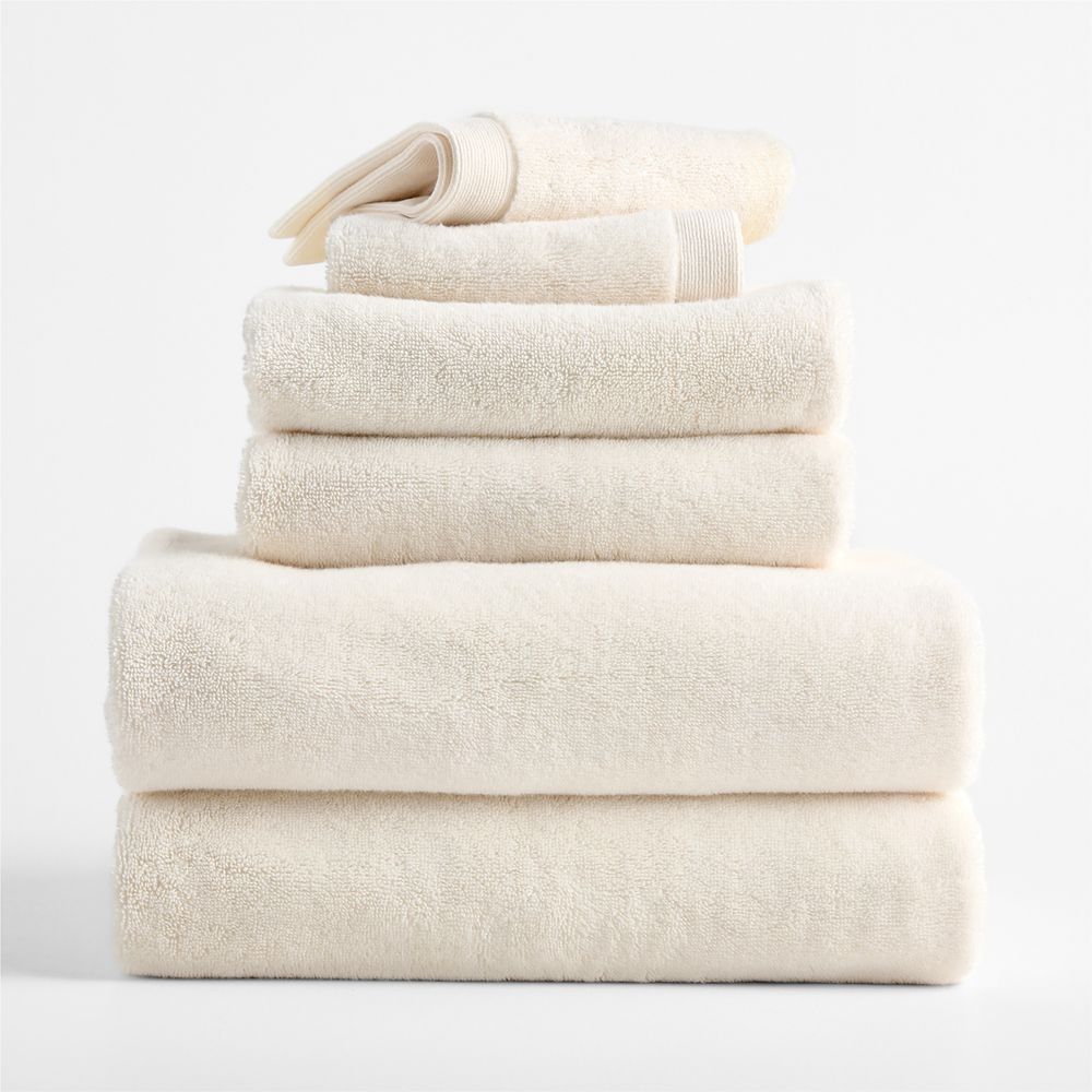 Luxe Plush Organic Turkish Cotton Ivory Bath Towel Sets