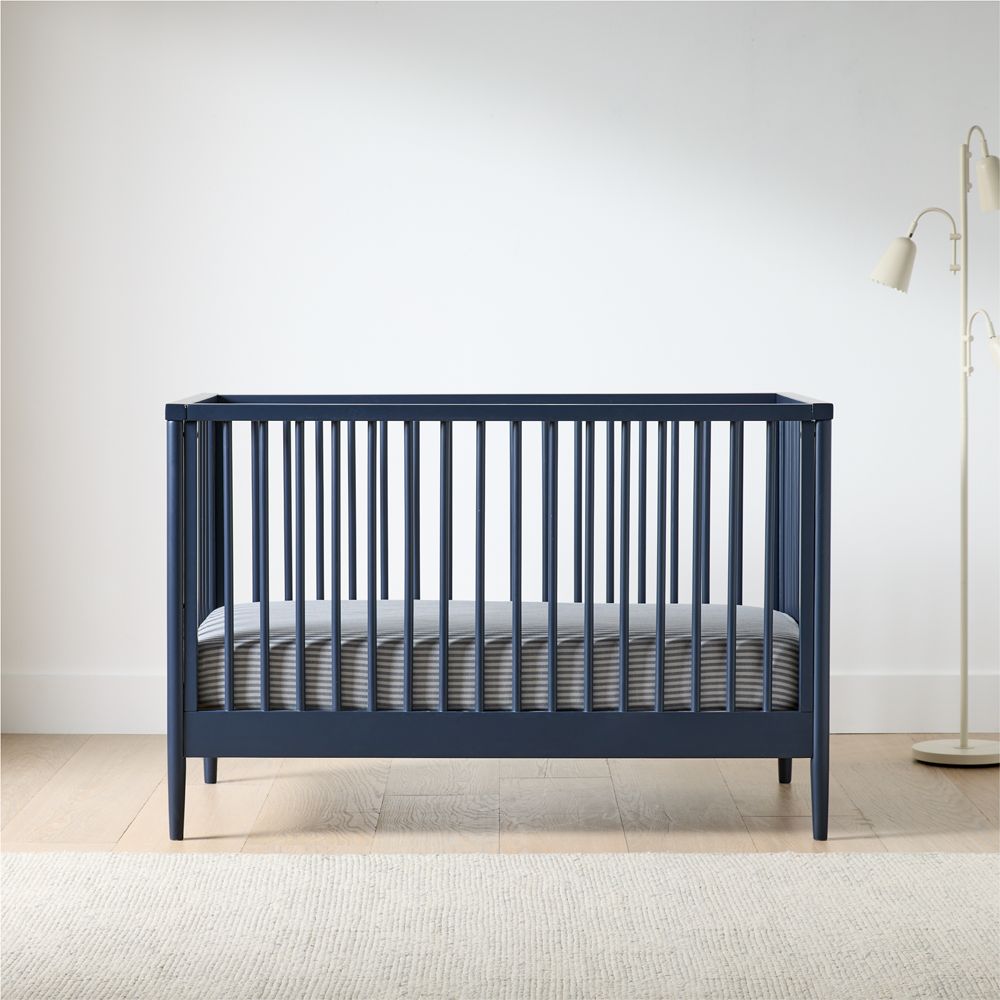 Hampshire Navy Blue Wood Convertible Baby Crib