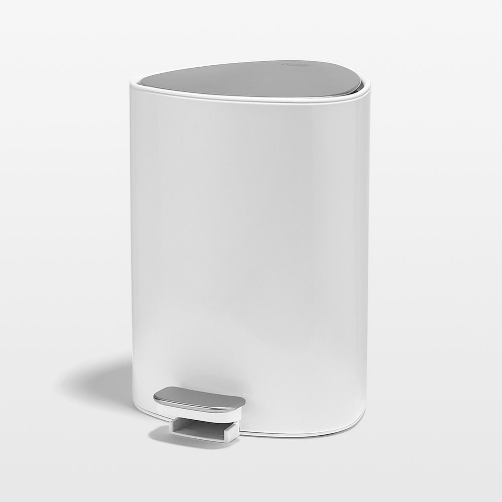 Joseph Joseph EasyStore 5L Pedal Trash Bin with Liner Storage- White