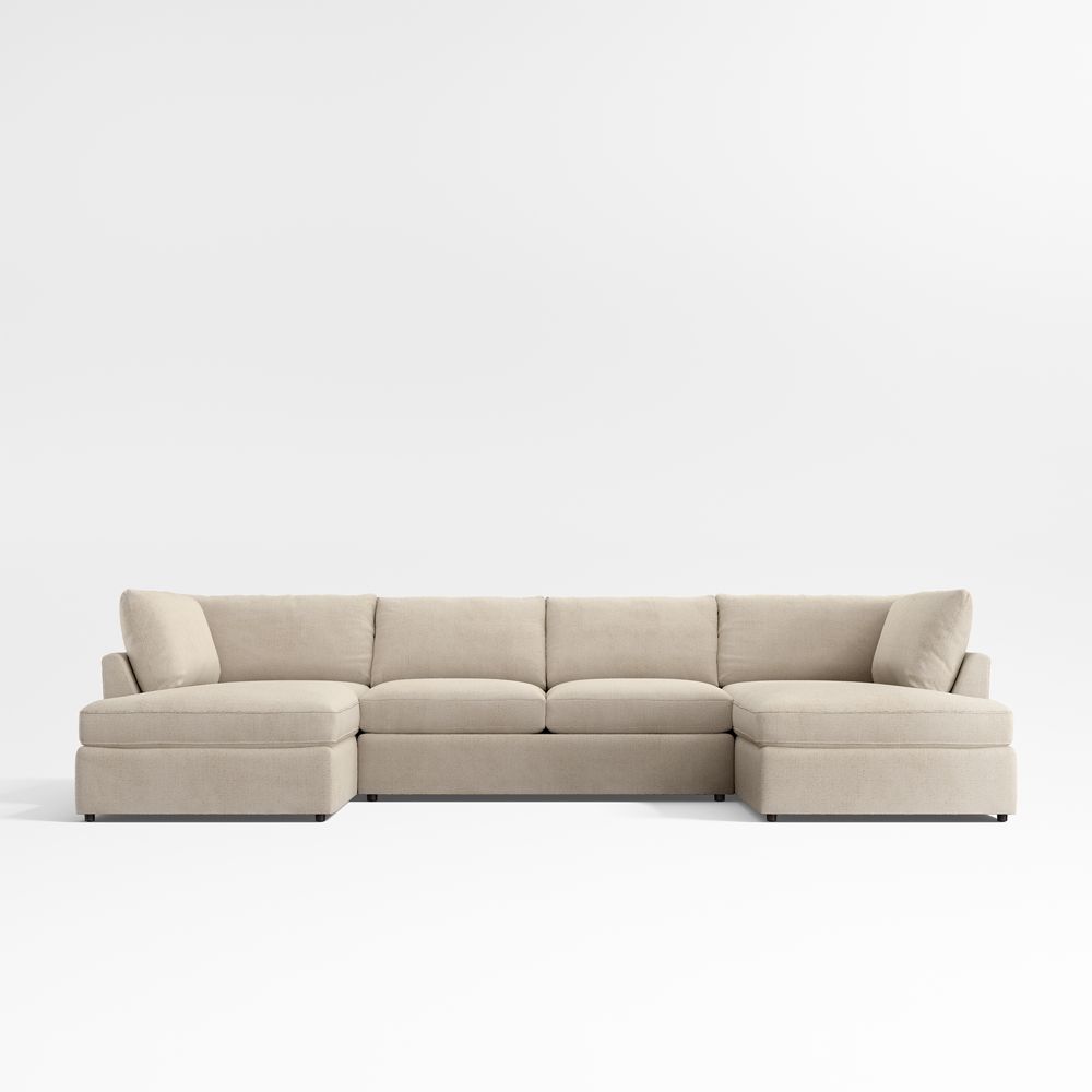 Lounge 3-Piece U-Shaped Sectional Sofa with Double Corner Bumper