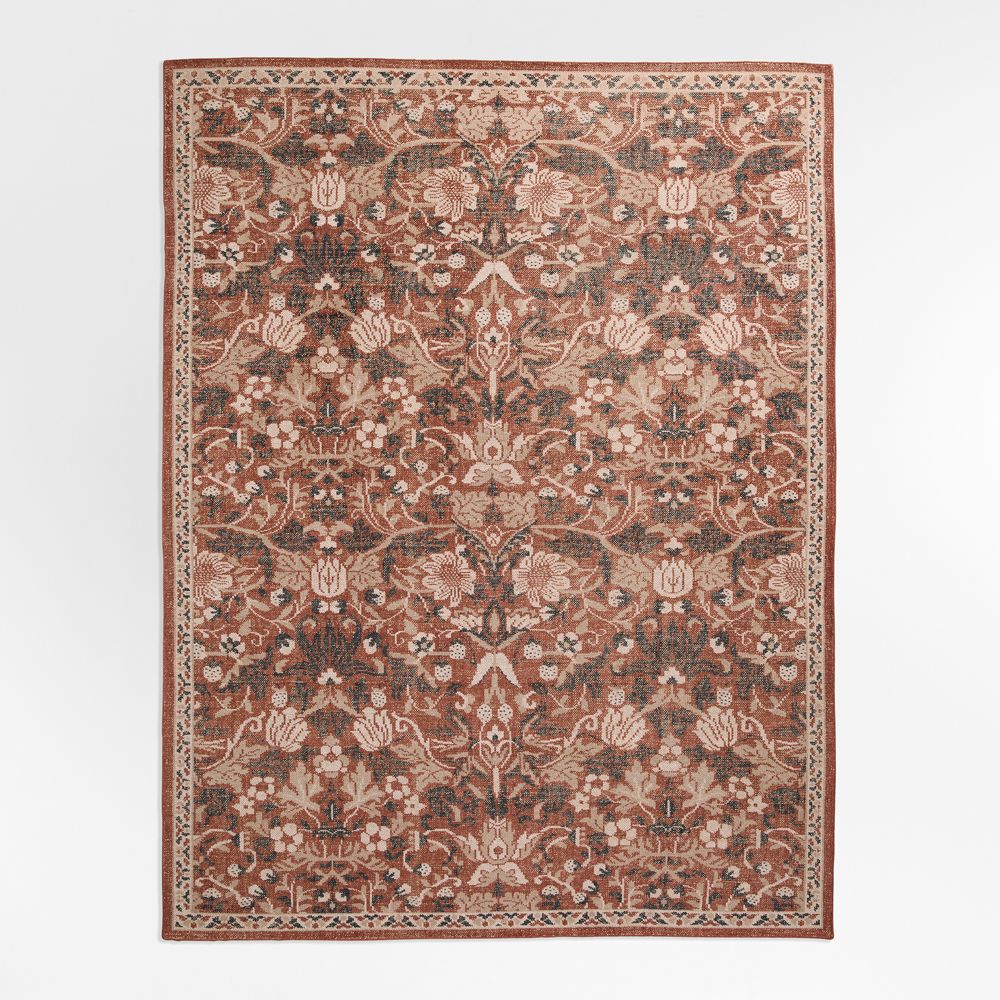 Ennis Performance Traditional Handknotted Rust Red Rug