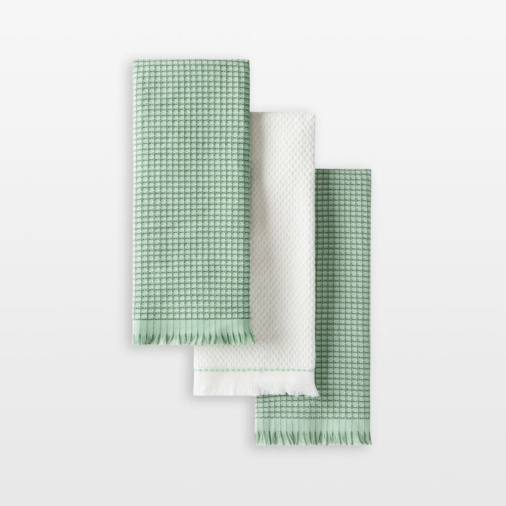 KitchenAid Gourmet Series Pistachio Gridlines 3-Pack Kitchen Towel Set