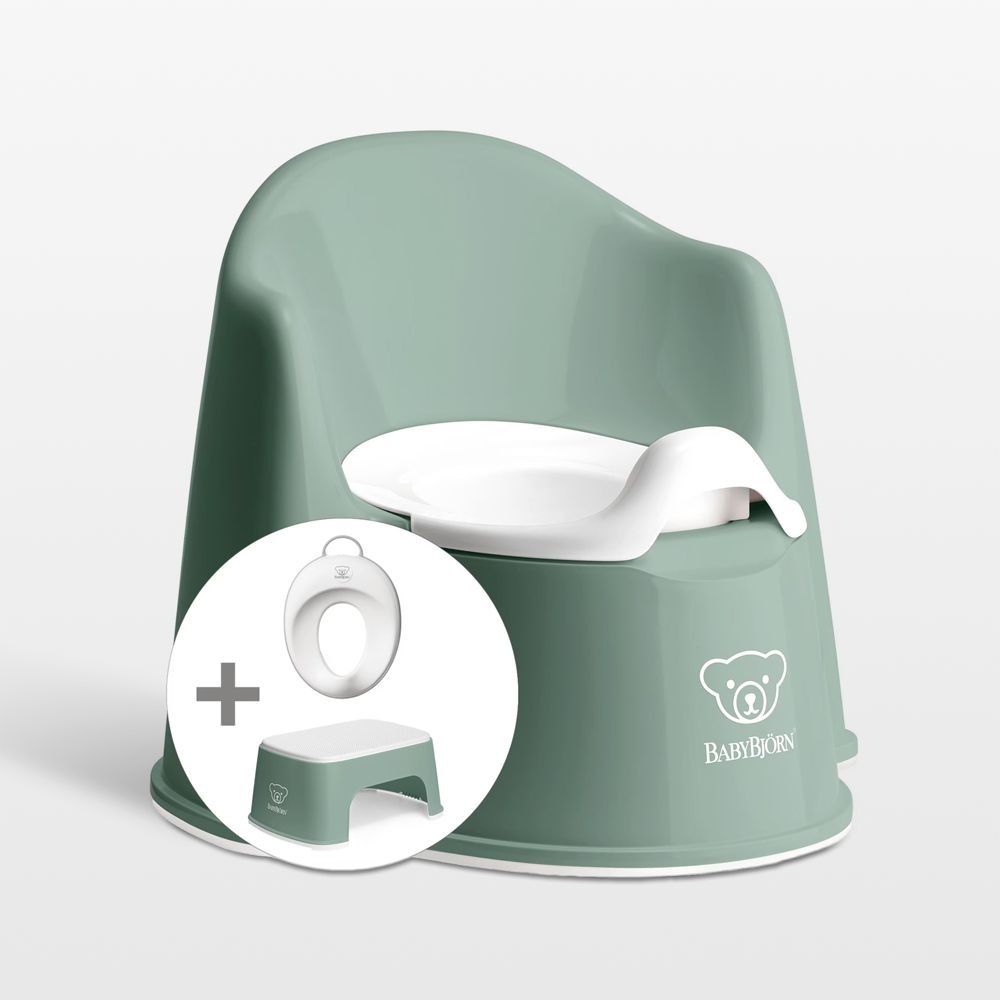 BABYBJRN Green and White Potty Training Bundle