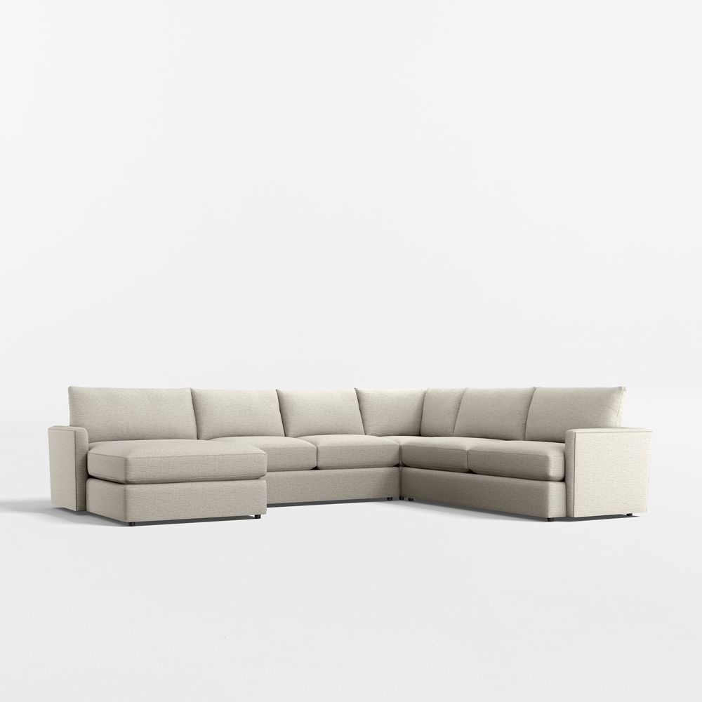 Lounge Classic 4-Piece L-Shaped Sectional Sofa with Chaise Lounge