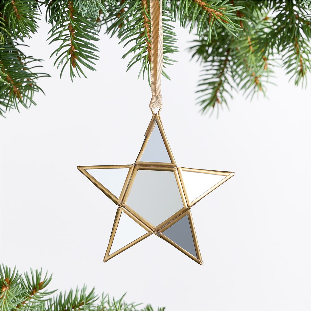 Mirrored Glass Star Christmas Tree Ornament