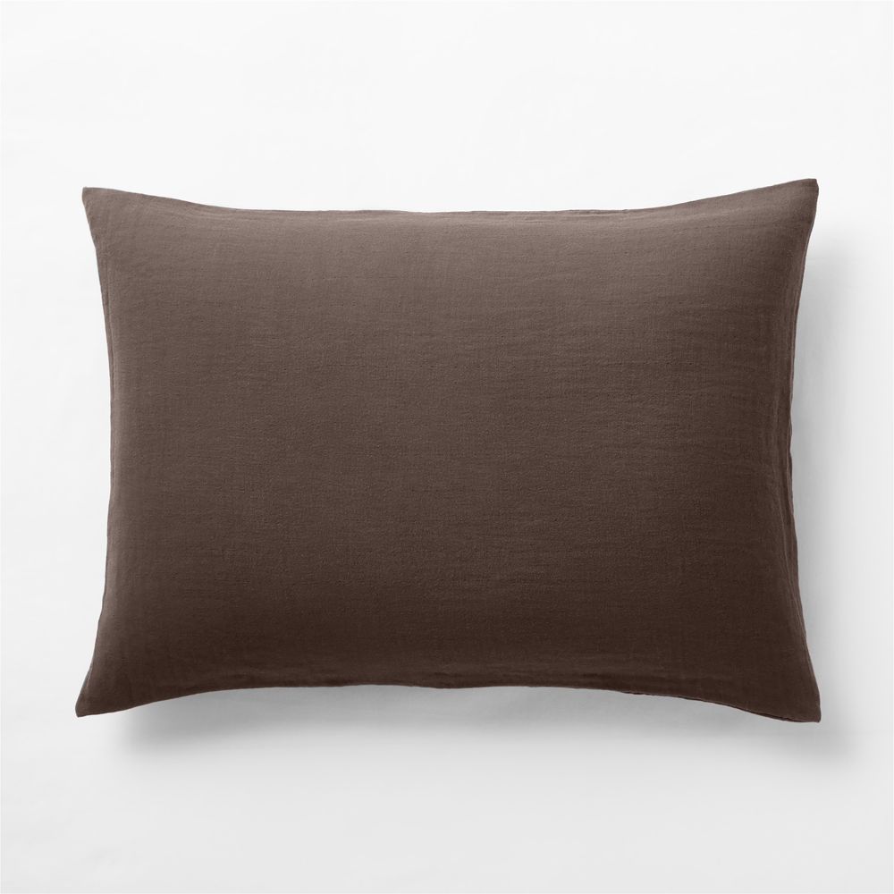 Supersoft Cacao Brown Organic Cotton Gauze Kids Pillow Sham