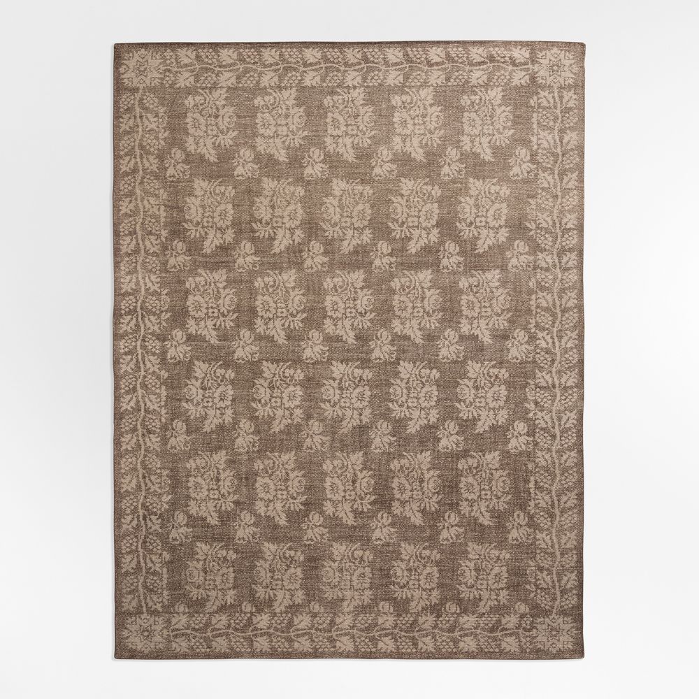 Manor Performance Handknotted Brown Rug