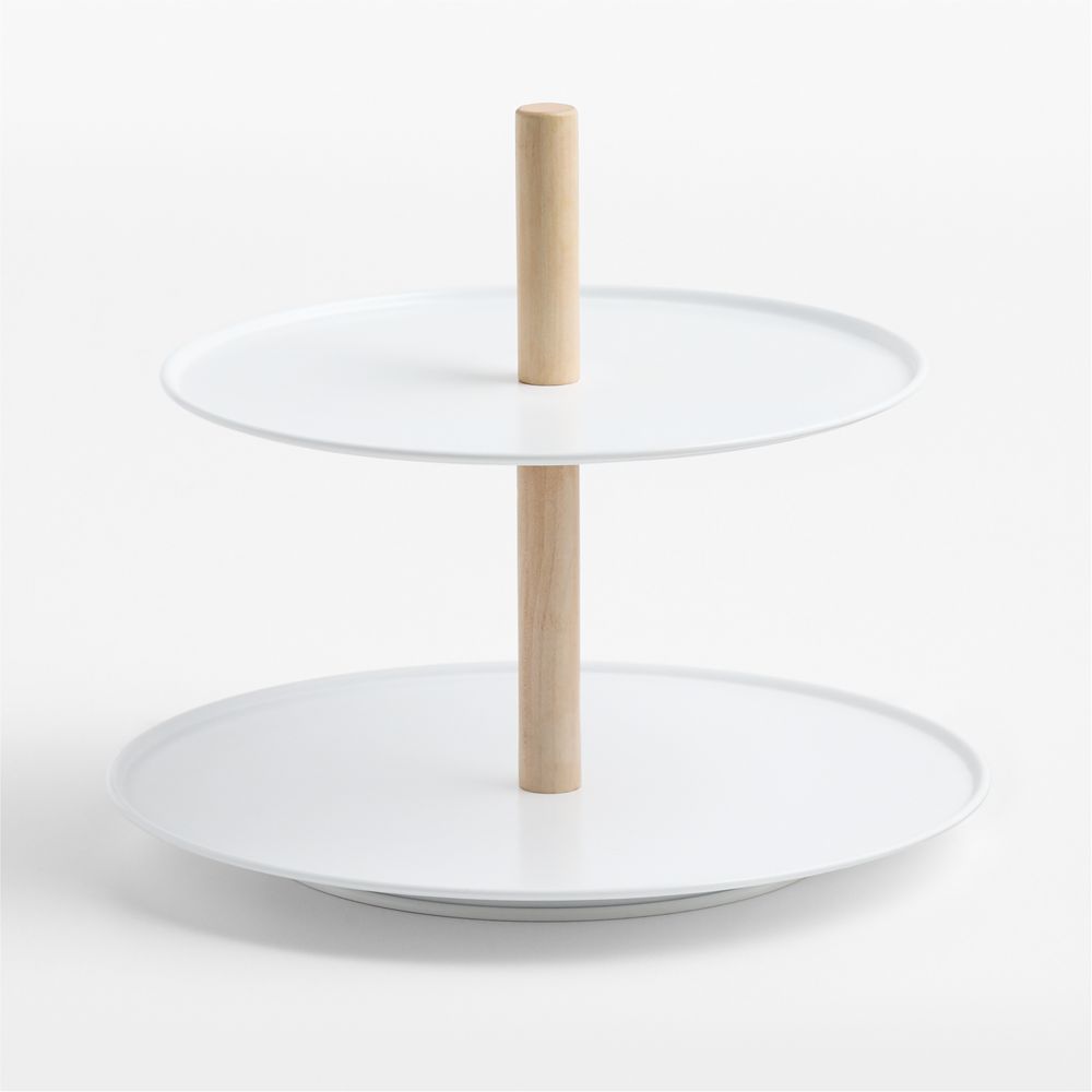The Two-Tier Metal and Wood Server by Levain Bakery