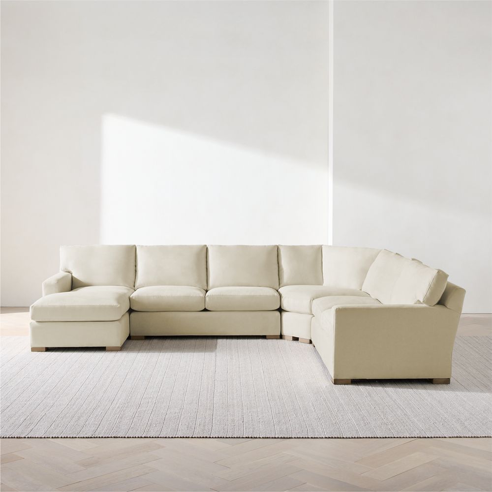 Axis 4-Piece L-Shaped Wedge Sectional Sofa with Chaise Lounge- Image 3