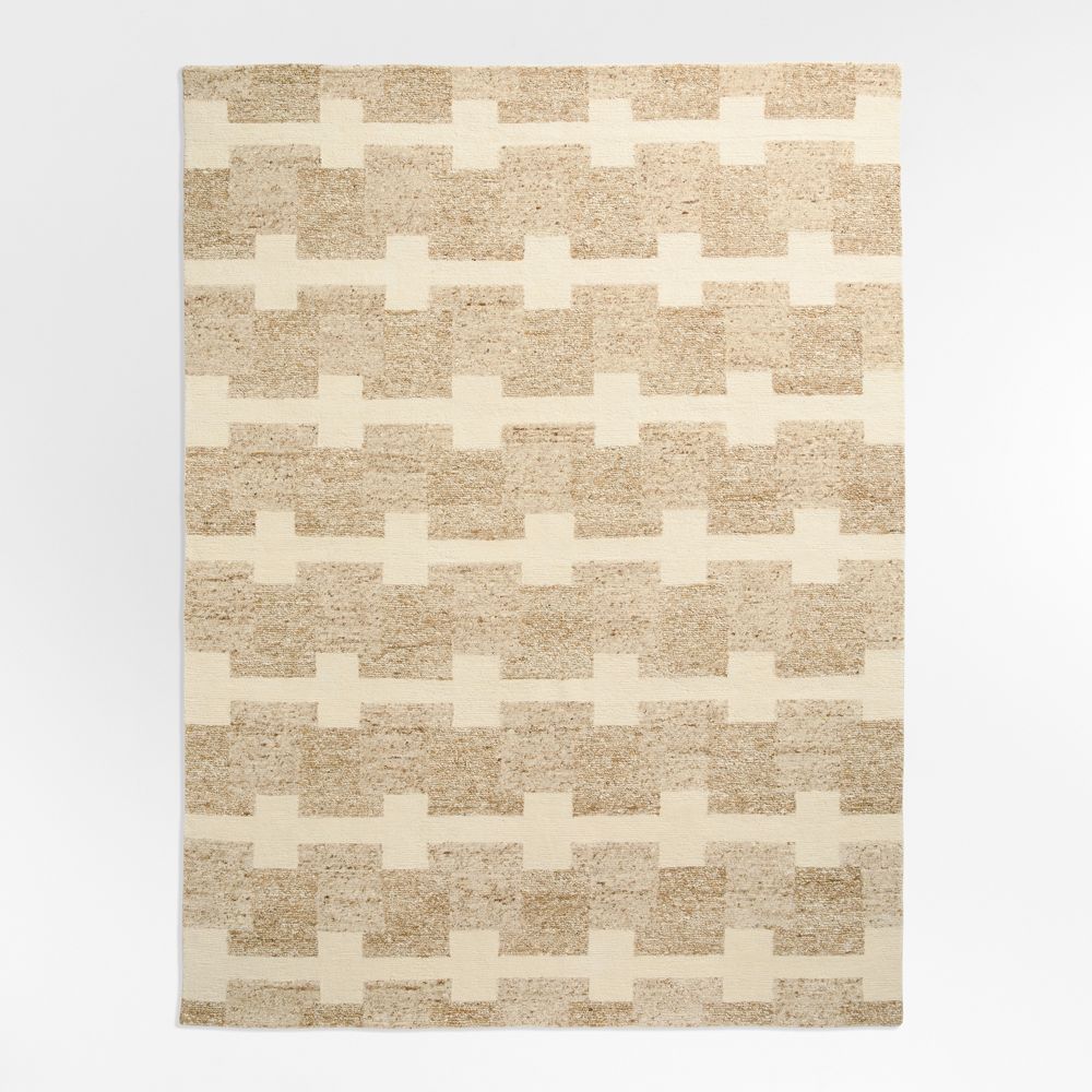 Rye Wool Handknotted Ivory Rug