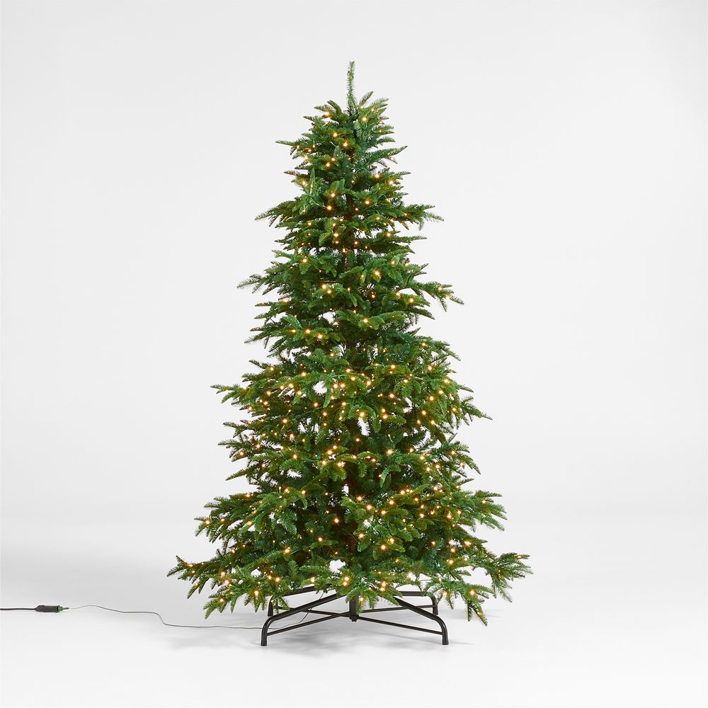 Faux Balsam Fir Pre-Lit LED Christmas Trees with White Lights