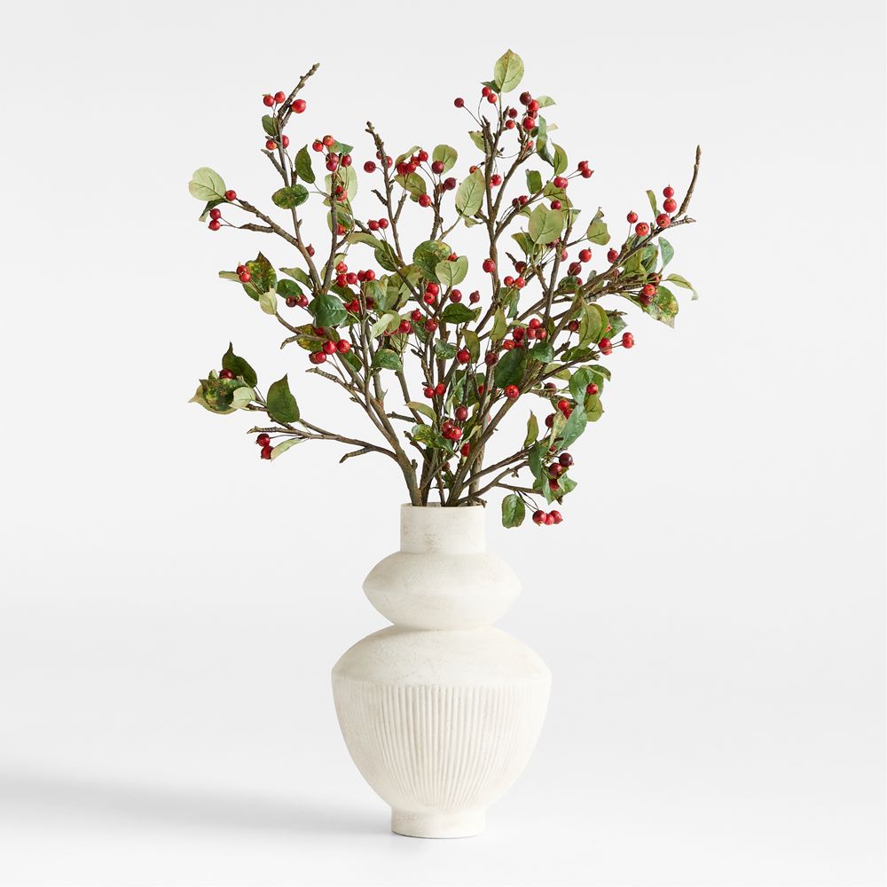 Faux Crabapple Holiday Stem 44"