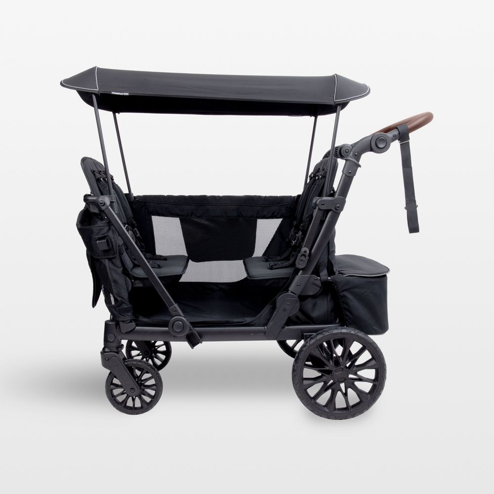 Wonderfold L4 Black Quad Kids Stroller Wagon