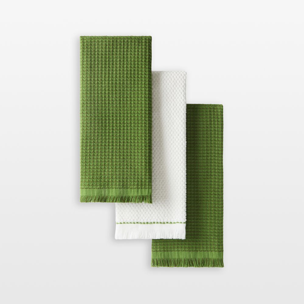 KitchenAid Gourmet Series Matcha Gridlines 3-Pack Kitchen Towel Set